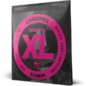 Daddario ECB81M Chromes Bass Guitar Strings Light 45-100 Med Scale
