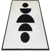 Rugsx Modern matta MODE 8598 geometrisk kräm / svart 120x170 cm