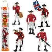 Safari Ltd. Revolutionary War British Army Designer Toob - Uppsttning av 6 detaljerade miniatyrfigurer inklusive General Cornwallis - Utbildning