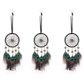 Melitt 3X Dream Catcher Bilhänge Vindspel Fjäderdekoration Heminredning & Vägghängande Prydnad