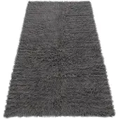 Rugsx Flokati ULL - Sängöverkast, Plaid grå 170x210 cm