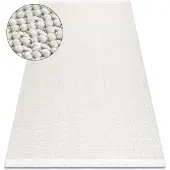 Rugsx Matta NANO FH93A One colour, ögla, plattvävd vit 140x190 cm