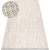 Rugsx Matta NANO FH72A Melange, ögla, plattvävd beige 120x170 cm