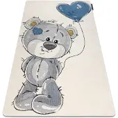 Rugsx Matta PETIT TEDDY nallebjörn grädde 140x190 cm