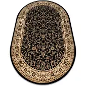 Rugsx Matta ROYAL ADR oval design 1745 svart 150x250 cm
