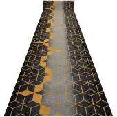 Rugsx Löpare anti-halk 100 cm HEKSAGON grå / svart 100x930 cm
