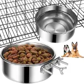 Spactz Hundskålar 2-pack, matskål och vattenskål i rostfritt stål