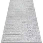 Rugsx Matta SANTO SISAL 0989 geometrisk grå 140x190 cm