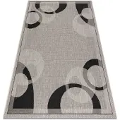 Rugsx MATTA SISAL FLOORLUX 20078 silver / svart 80x150 cm