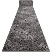 Rugsx Löpare SILVER Tronko träd trä grå 120cm 120x300 cm
