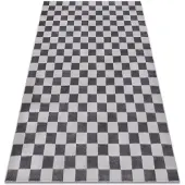 Rugsx Matta AURA EB112 grå - Chessboard, strukturell, modern 240x330 cm