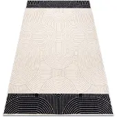 Rugsx Matta Ull ANGEL 7901 / 52044 Geometrisk beige / svart 160x230 cm