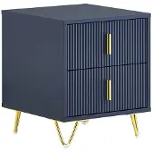SoBuy Nattduksbord Blå 40x40x47 cm