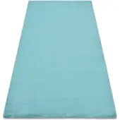 Rugsx Matta BUNNY aqua blå IMITATION AV KANINSPEL 80x150 cm