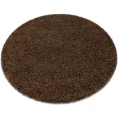 Rugsx Matta SOFFI cirkel shaggy 5cm brun cirkel 120 cm
