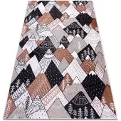 Rugsx Matta FUN Tops för barn, bergstoppar, kräm 80x150 cm