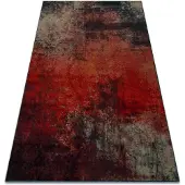 Rugsx Ullmatta OMEGA TOGO abstraktion röd 200x300 cm