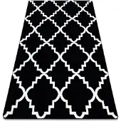 Rugsx Matta SKETCH - F343 svart/kräm trellis 140x190 cm