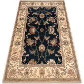 Rugsx Ullmatta POLONIA Loare ram velvet mörkblå 170x235 cm