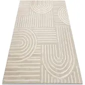 Rugsx Matta BALANCE 1918 taupe - Geometrisk, strukturell, glamour 240x330 cm