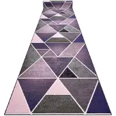 Rugsx Löpare anti-halk TRIANGLER gummi violett 57 cm 57x490 cm