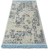 Rugsx Matta ACRYLIC MANYAS 196AA Ivory/Gold fringe 80x150 cm