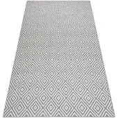 Rugsx Matta SISAL FLAT 48607637 Kvadrater diamanter grå / kräm 200x290 cm