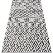 Rugsx Modern matta MUNDO E0621 geometrisk utomhus beige / svart 160x220 cm