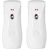 Semoic Automatiska Luftfräschare (2-Pack), Aerosolsprutor, Väggmonterade eller Fristående, Justerbar Timer