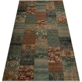 Rugsx Ullmatta KASHQAI 4327 400 Patchwork grön 160x240 cm