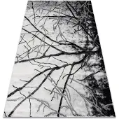 Rugsx Exklusiv EMERALD Matta 3820 glamour, snygg träd silver 80x150 cm