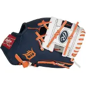Rawlings MLB Team Logo Ungdomshandske, Detroit Tigers, Marinblå, 10"