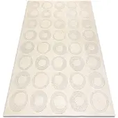 Rugsx DUNE 2552 matta kräm – Påfågelmönster, struktur 133x190 cm