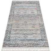 Rugsx Modern matta BELLE BN25A beige / blå Fringe 120x170 cm