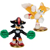 Akedo Sonic The Hedgehog kontra Pack med svansar och Shadow Mini Collectible Battling Action Warriors 2,25 tum hg innehller 2 stridskontroller