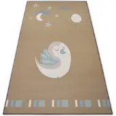 Rugsx Matta för barn LOKO Bird beige anti-slip 160x220 cm
