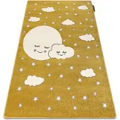 Rugsx Matta PETIT MOON stjärnor, moln guld 240x330 cm