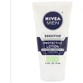 Nivea , Män, Känslig ansiktskräm, SPF 15, 2.5 fl oz (75 ml)