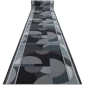Rugsx Löpare anti-halk MALIS gum Geometrisk, halkskydd grå 100cm 100x850 cm