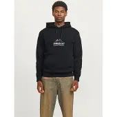 Jack & Jones Sweatshirt 'JCOLima' grå / svart / vit