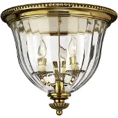 HINKLEY Taklampa Cambridge, dimbar, Mässing / guld, Vardagsrum / matsal, Mässing, Antik, Taklampa