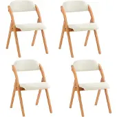 SoBuy 4-pack vita klappstolar med vadderad sits