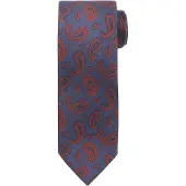 Suitable Sidenslips Paisley Navy Blå Mörkblå