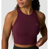 ICANIWILL Define Seamless Cropped Tank Top, Dark Mahogany