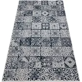 Rugsx Matta HEOS 78586 grädde / blå PATCHWORK, LISBONPLATTER 120x170 cm