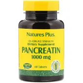 NaturesPlus , Pancreatin, 1 000 mg, 60 Tabletter