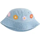 Next Hatt blå denim / gul / orange / ljusrosa