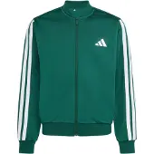 Adidas Sportsweatjacka 'ESSENTIALS CLIMACOOL TRACK' mörkgrön / vit