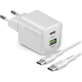SBS -laddare 20W 1c + 1a vit med kabel 1,5 m vit