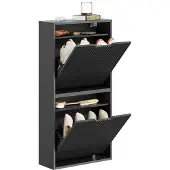 SoBuy Skoskåp Svart 50x19x100 cm